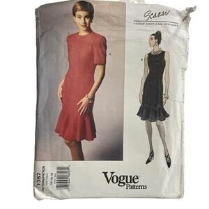 Vogue 1357 Sewing Pattern American Designer Scaasi Misses' Dress Size 14-18